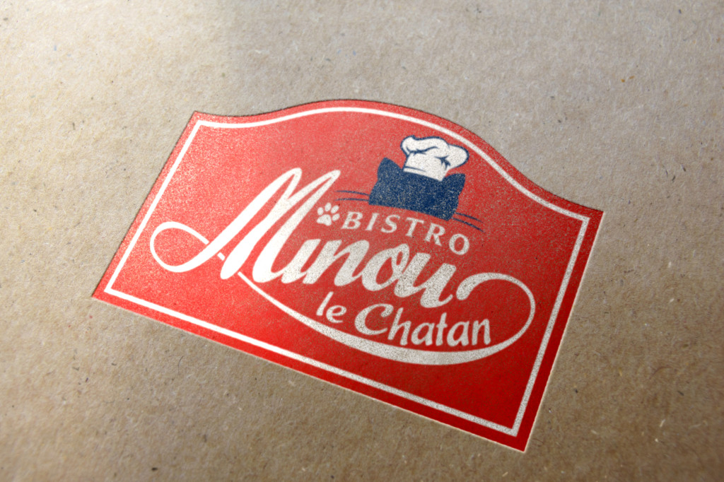 Bistro Minou Le Chatan（ビストロ ミヌー・ル・チャタン）店舗ロゴデザイン＆看板デザイン