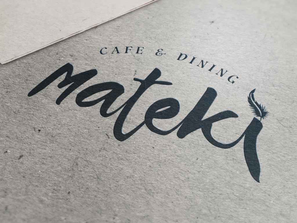 カフェ&ダイニング Mateki 店舗ロゴデザイン