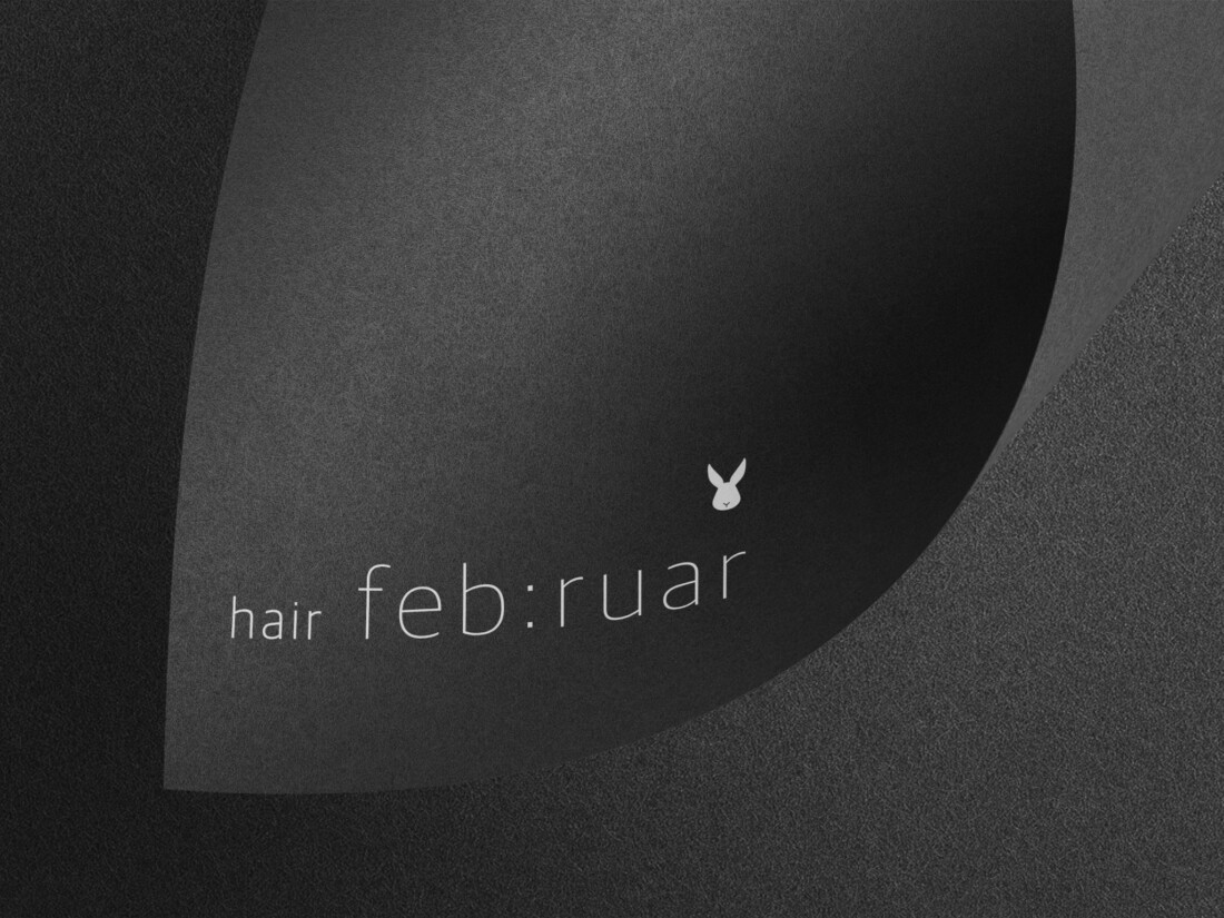 ロゴデザイン hair feb:rual